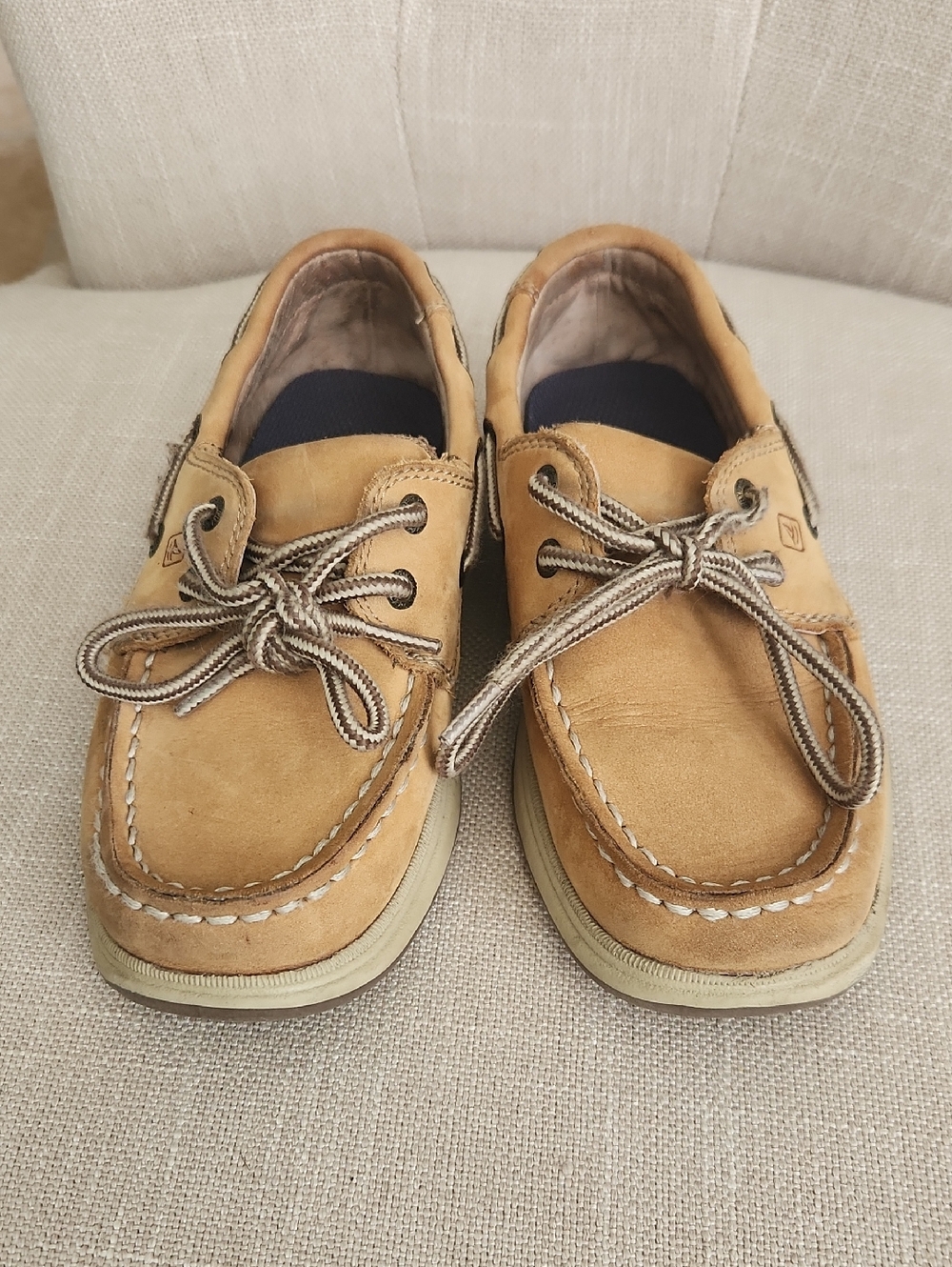 Sperry Boys Boat Shoes Tan Size 12